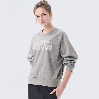 ラグランロゴロングスリーブ／Mグレー