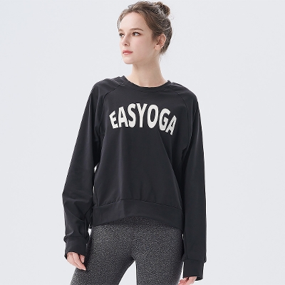 ラグランロゴロングスリーブ／ブラック