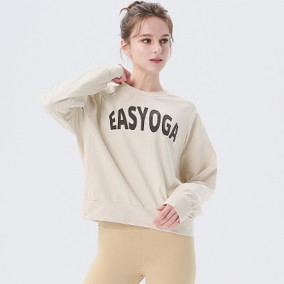 ラグランロゴロングスリーブ／バックウィートベージュ