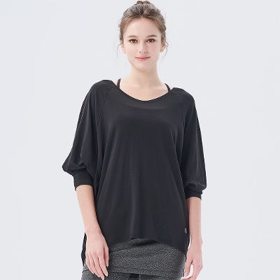 ソフトバットウィングロングスリーブ／ブラック