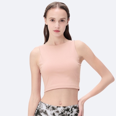 【SALE 30%OFF】クルーネッククロップドタンク／マットブラウン