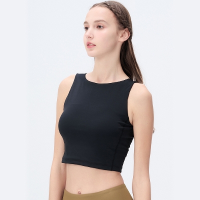 【SALE 30%OFF】クルーネッククロップドタンク／ブラック