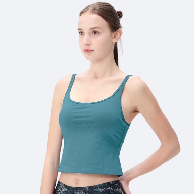 【SALE 30%OFF】ロービングUネッククロップドタンク／オパールブルー