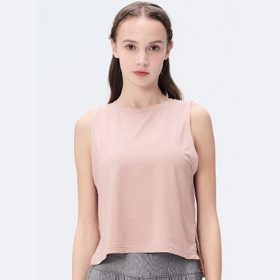 【SALE 30%OFF】スプリットスリーブレスタンク／マットブラウン