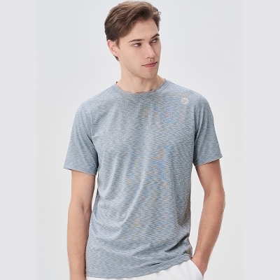 【SALE 40%OFF】メンズフィットTシャツ／グレーブルーストライプ