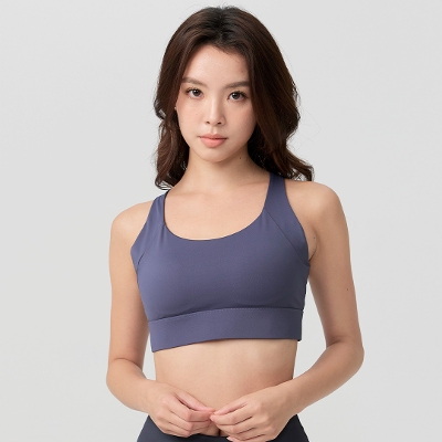 アジャスタブルスクランチスポーツブラ／ポーラーナイトブルー