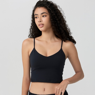 パンパーストラッピークロップドタンク／ブラック