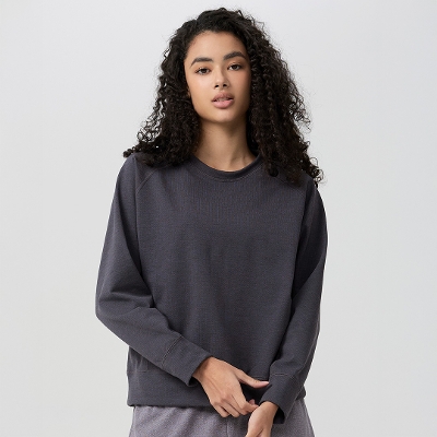 フリースリラックスロングスリーブ／ダークグレー