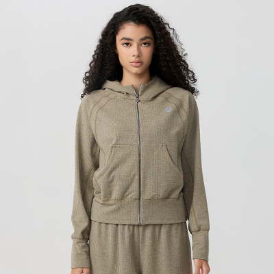 フリースフーディージャケット／カーキ