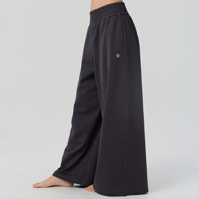 フリースワイドパンツ／ダークグレー