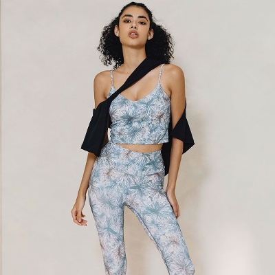 【上下セット】パンパーストラッピークロップドタンク＆ハイライズスリムクロップドパンツ