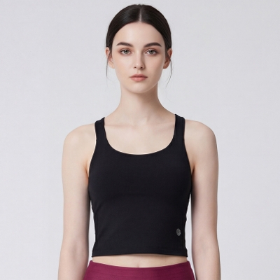 スタビライズクロップドタンク／ブラック