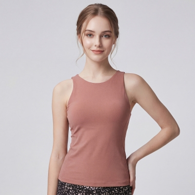 ディライトホルターネックタンク／レッドビーン