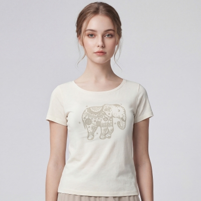 ガネーシャワイドカラートップ／スノーホワイト