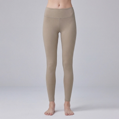 ミッドライズシェイピングクロップドパンツ／ブラウングレー