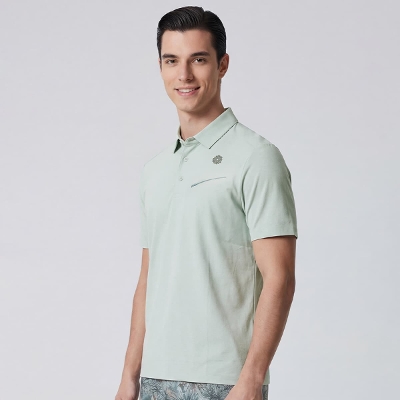 メンズソフトドライポロシャツ／ライトグリーン
