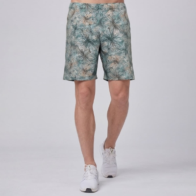 メンズスポーツショーツ／フローラブルーグリーン