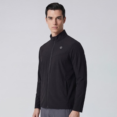 メンズスタンドカラージャケット／ブラック