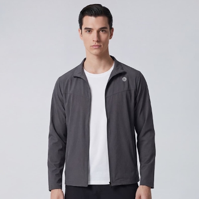 メンズスタンドカラージャケット／シェールグレー